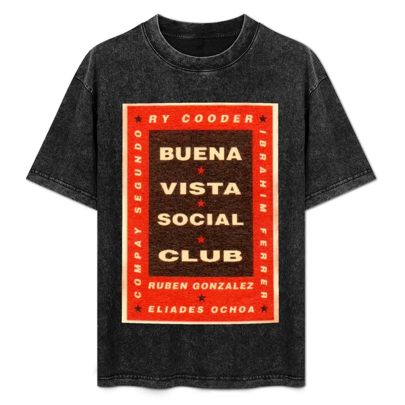 

Buena Vista Social Club T-Shirt blue archive T-shirts man valentines clothes mens cotton t shirts