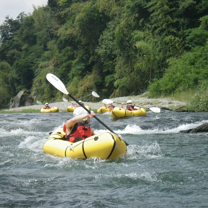 Wear-resistant 1-person Ultra-light PVC Kayak Inflatable Fishing Boat