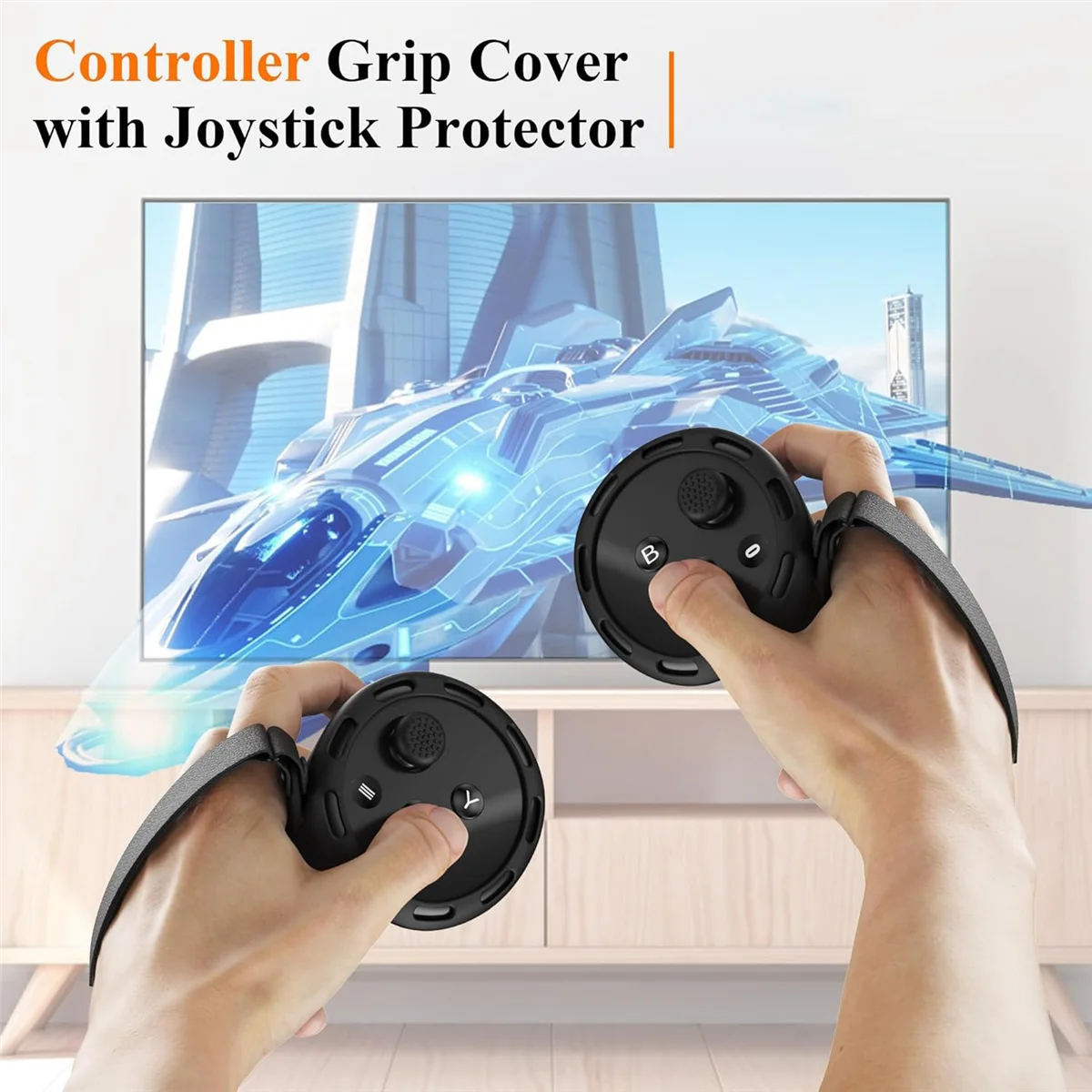 Hand Controller Grips Silicone Grips Cover Protective Sleeve Controller Hand Straps for Meta Quest 3 VR Accessories