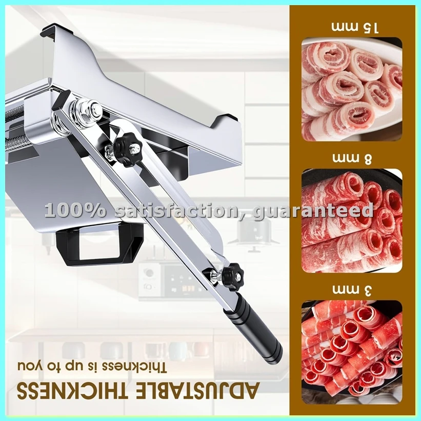 Manual FrozenMeat Slicer, Adjustable Thickness Meat Slicer, Upgraded Meat Cleavers for Beef Mutton Roll Meat Cutter-AD23