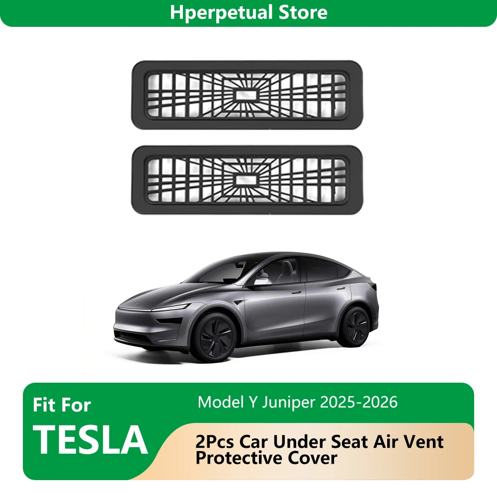 

Защитные накладки на воздуховоды под сиденьем для Tesla Model Y Juniper 2025-2026, 2 шт., из АБС-пластика, аксессуары для интерьера автомобиля