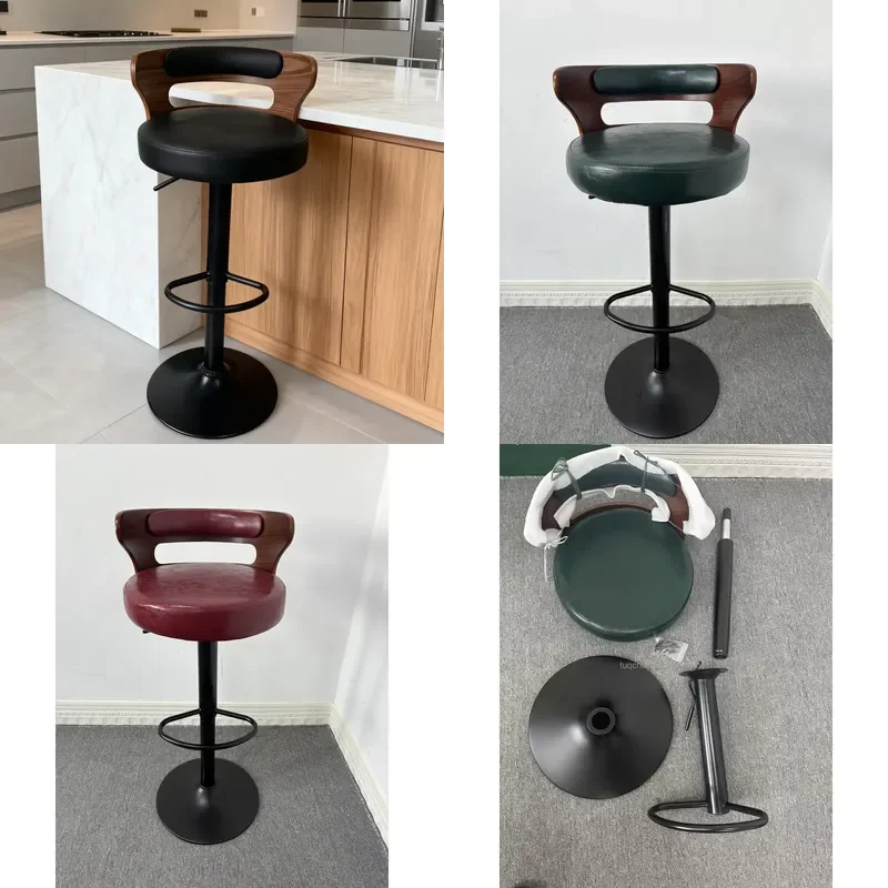 2pcs Modern Outdoor Dining Chair Home Kitchen Island Bar Stool Apartment Leisure Bar Chair Wholesale