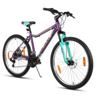 HILAND 26 27.5Inch Mountain Bike for Women Girl, 21 Speed with Suspension Fork, Aluminum Frame MTB, Adult Ladies Bike