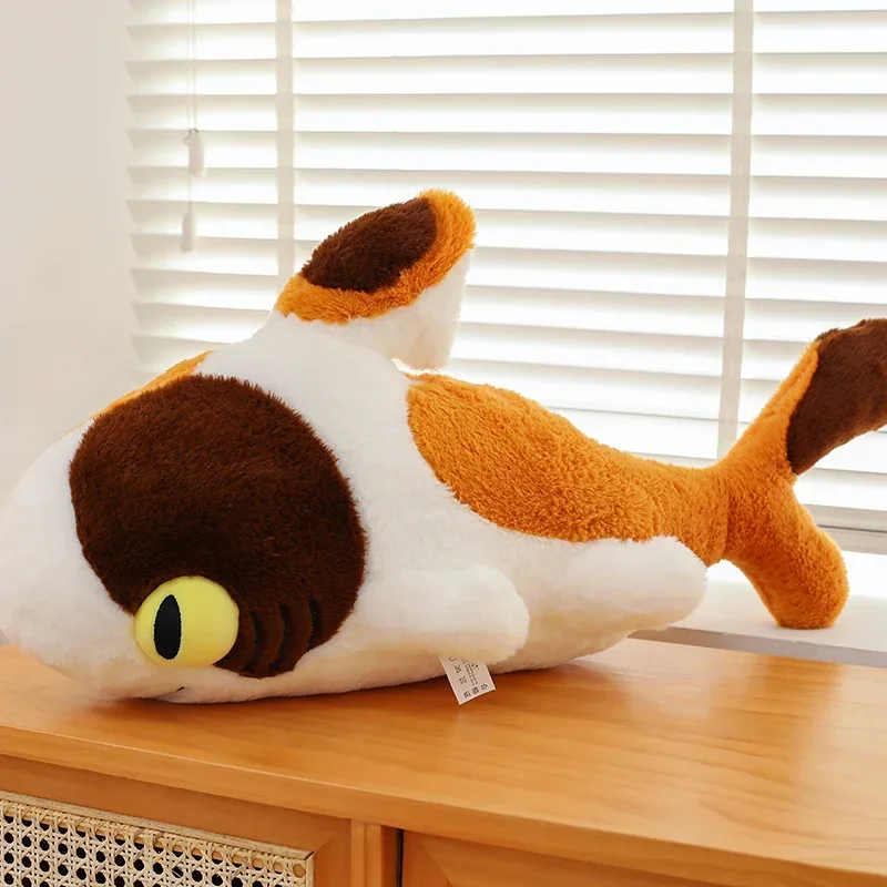 110cm Shark Pillow Bed Soothing Sleeping Pillow Plush Toy Cute Oversized Doll Kids Birthday Christmas Gift