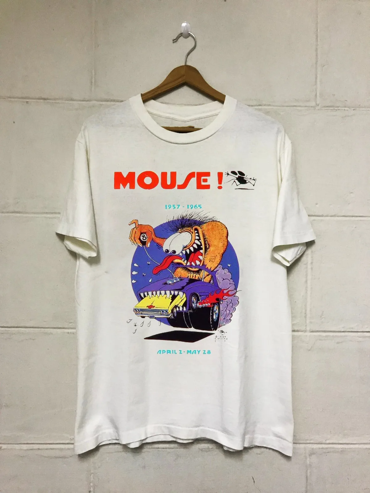 Rare Ed Roth Rat Fink Basic White S2345XL Unisex Tshirt TMB874