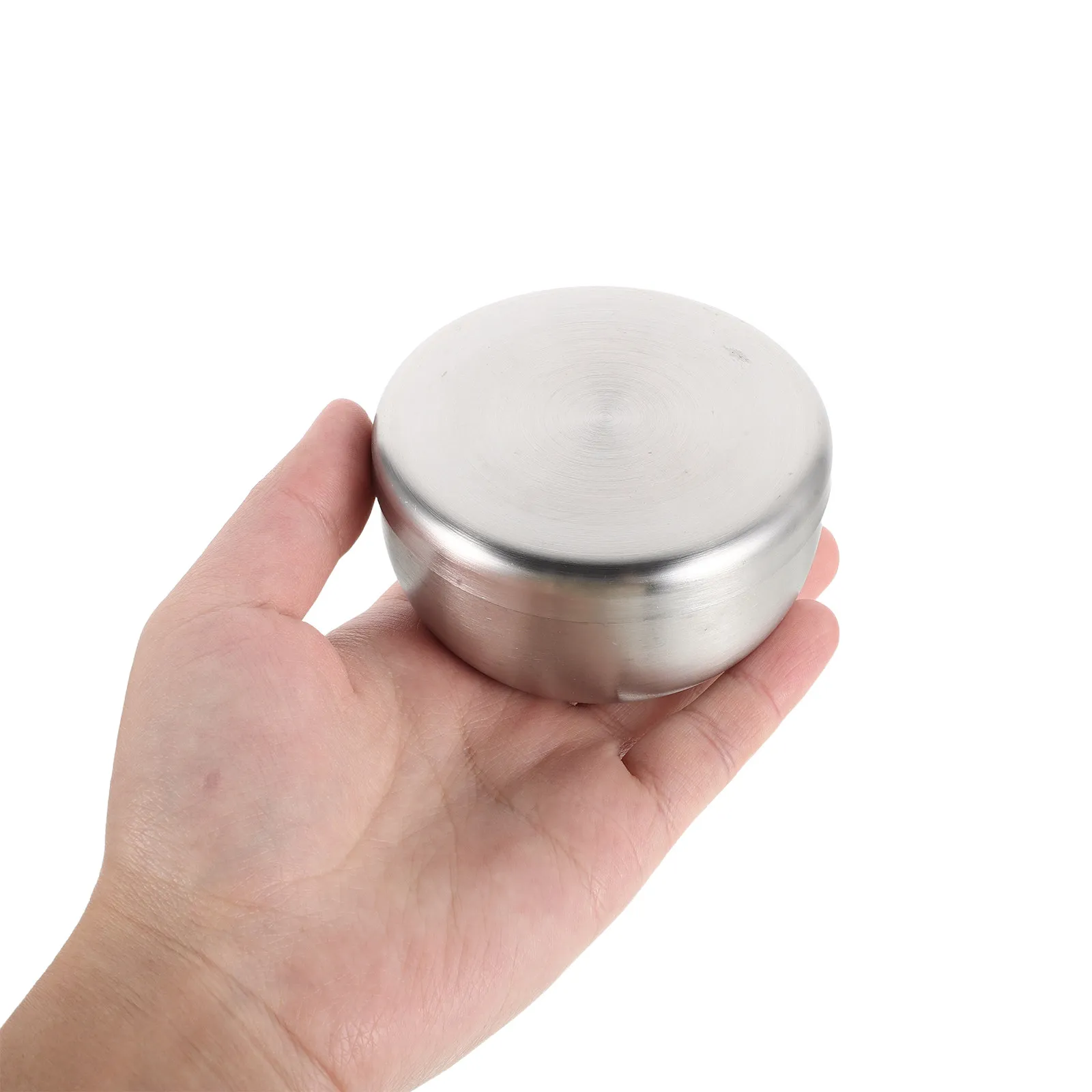 4Pcs Stainless Steel Shaving Bowl Set Round Metal Lather Bowl for Men Travel Shaving Cream Foaming Mixing Small Rice Bowls with