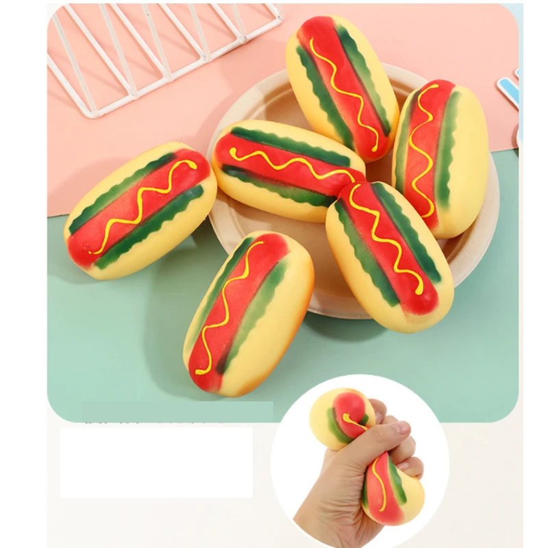 Anti-Stress Toy Creative Food Hot Dogs Squeeze Fidget Toys Squishy Funny Play Pranks For Kids Adults Gift Prop 1pcs J199