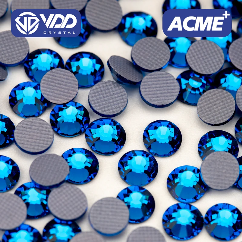 VDD 029 Capri Blue ACME+ Hot-Fix Rhinestones High Quality AAAAA Glass Crystal Flatback Strass Stones ACME-029