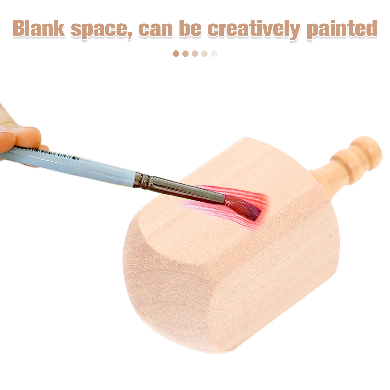 4 Buah Dreidel Hanukkah Kayu Solid Belum Selesai (7.5×3) - Perlengkapan Kerajinan Dekorasi & Alat Peraga Permainan Pesta Liburan yang Dapat Dicat Sendiri