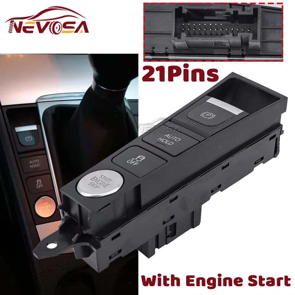 Left Driver Side Parking Brake Auto Hold Switch For 2012-2015 VW Passat B7 Passat CC Electronic Handbrake Switch Assembly