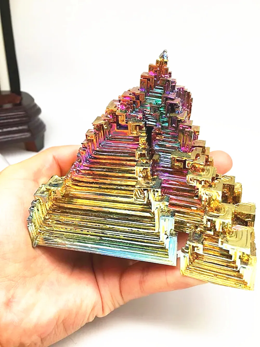 Very large!!!!!!!!400-460g Rainbow Bismuth Quartz-Selenite Meditation Chakra Reiki Healing Crystal