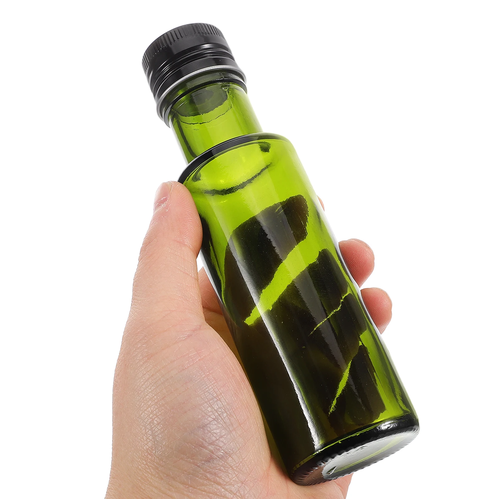 

Mini Glass Oil Bottle with Sealed Lid 1 Piece Compact Olive Oil Container for Cooking Storage Travel Camping Non-Leak Design