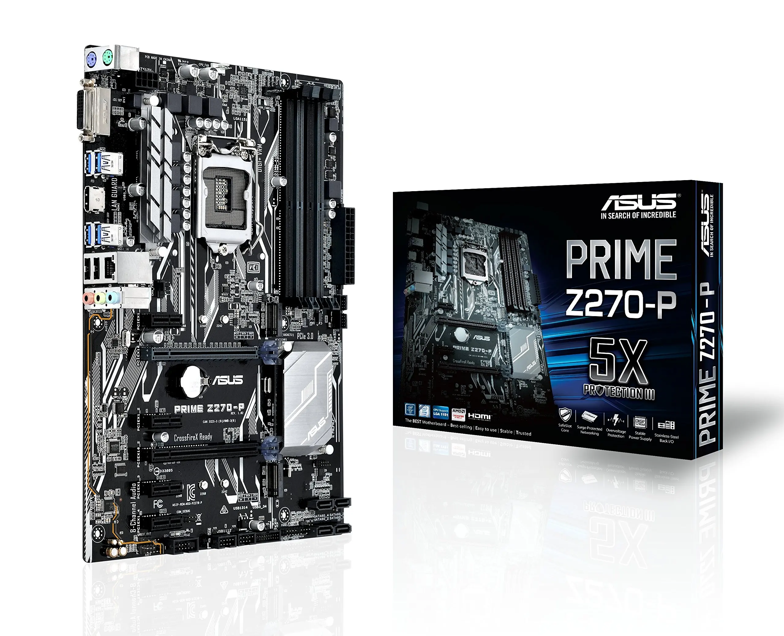 ASUS PRIME Z270-A LGA 1151 Intel Z270 DDR4 DP HDMI SATA 6Gb/s DVI M.2 USB 3.1 Intel Core Core i7/i5/i3 Z270 ATX Motherboard