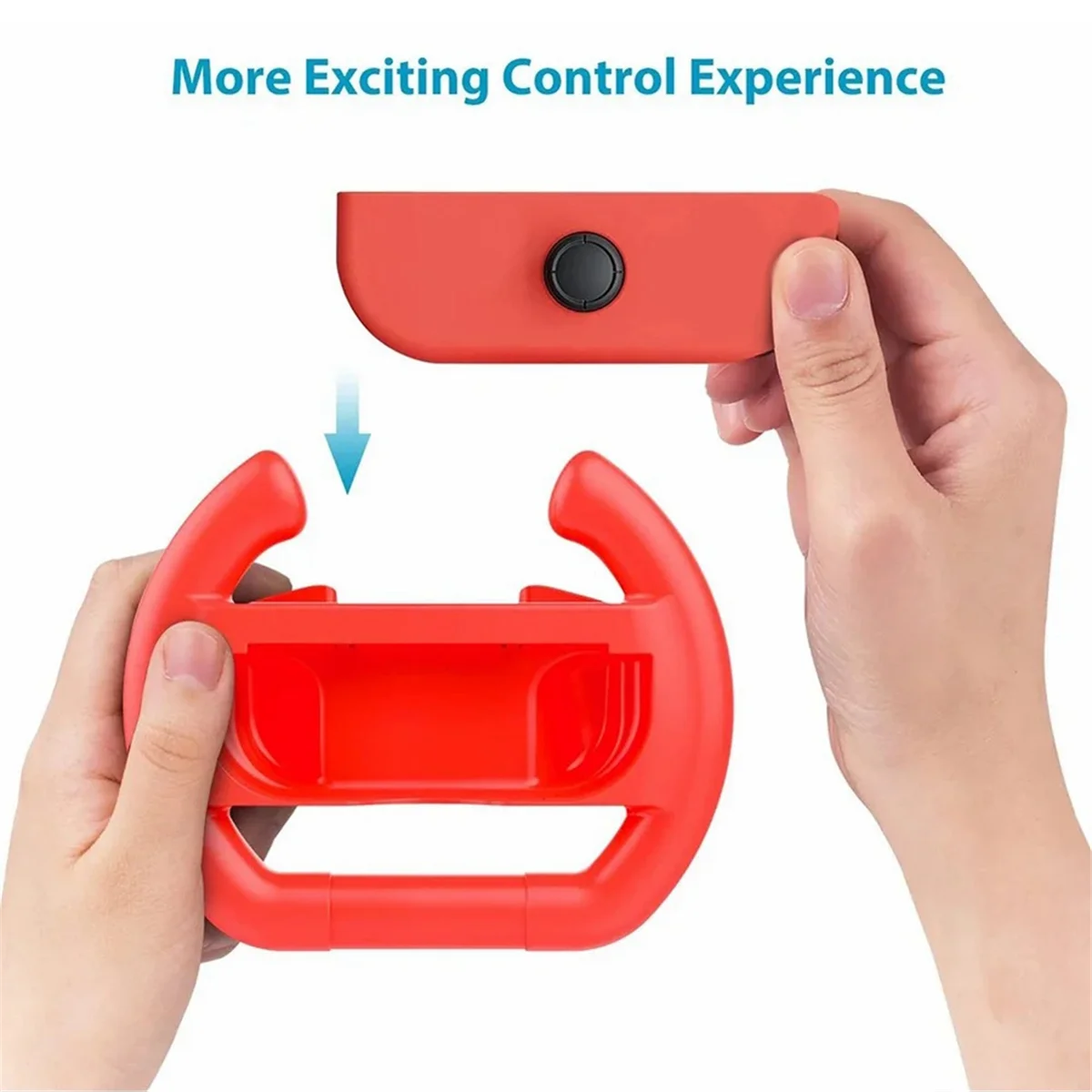 NEW 2 PCS Gaming Racing Steering Wheel Grip for Switch Controller Grip Racing Wheels Gamepad Accessories White