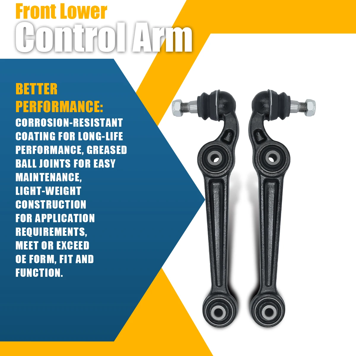 Svenubee 2pcs Front Lower Forward Control Arms with Ball Joint for Mazda 6 Ford Fusion Lincoln MKZ Mercury Milan 2003-2008