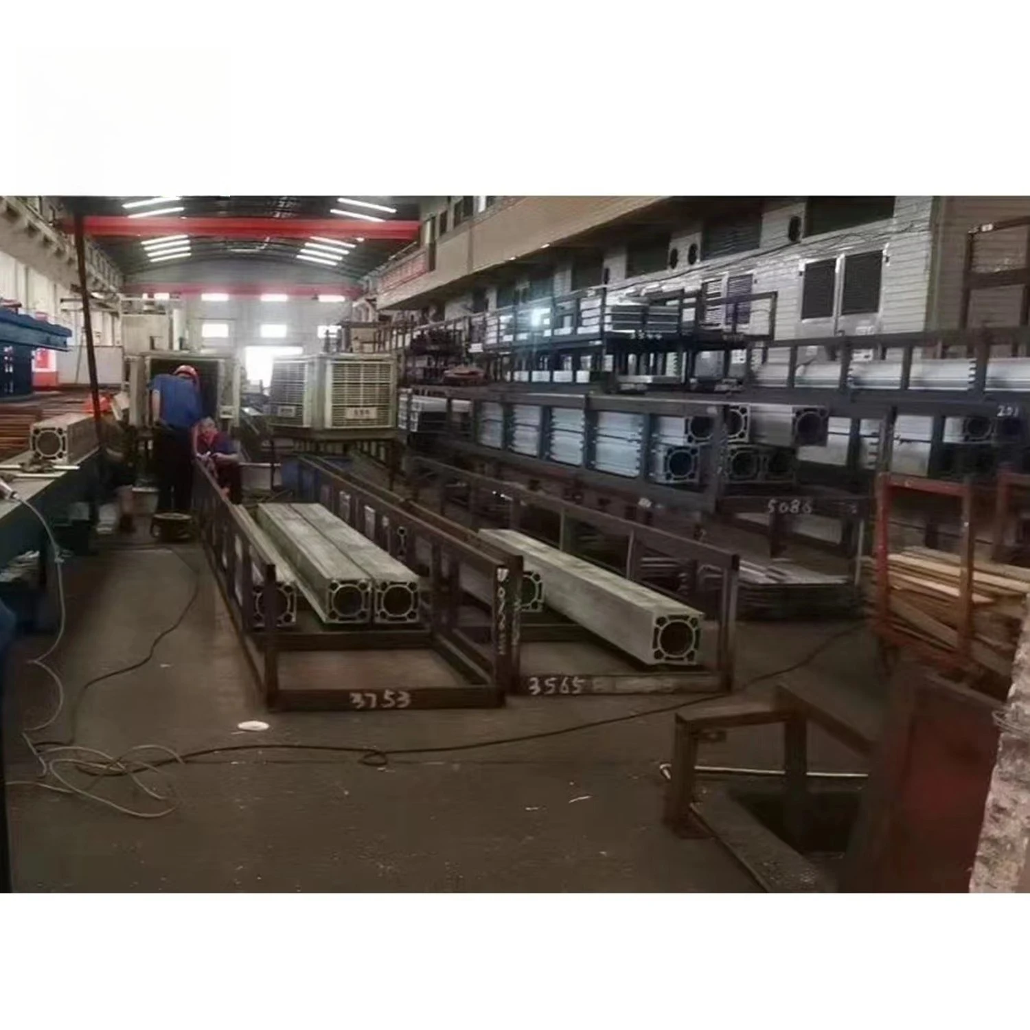

Cutting machine beam material 6005-T6, 40 kg/m, 50 kg/m, 54 kg/m