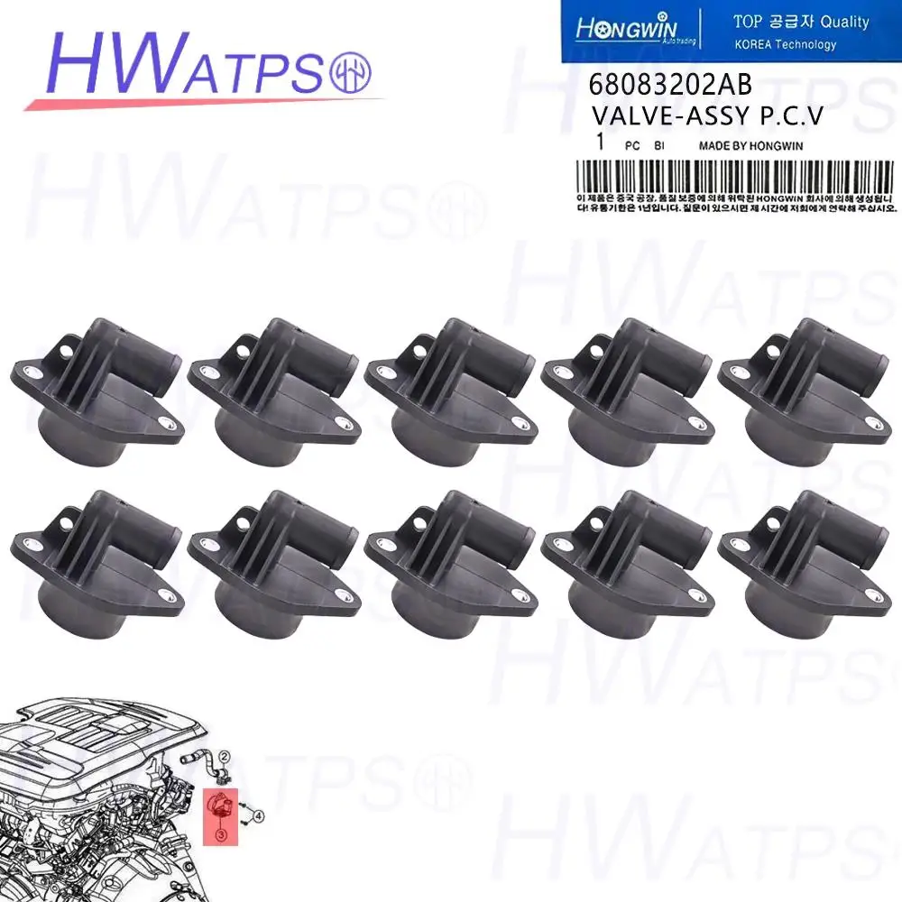 1/5/10 Uds 68083202AB válvula PCV para Chrysler 200 300 Dodge Challenger cargador vengador Durango viaje Jeep Cherokee Wrangler Ram