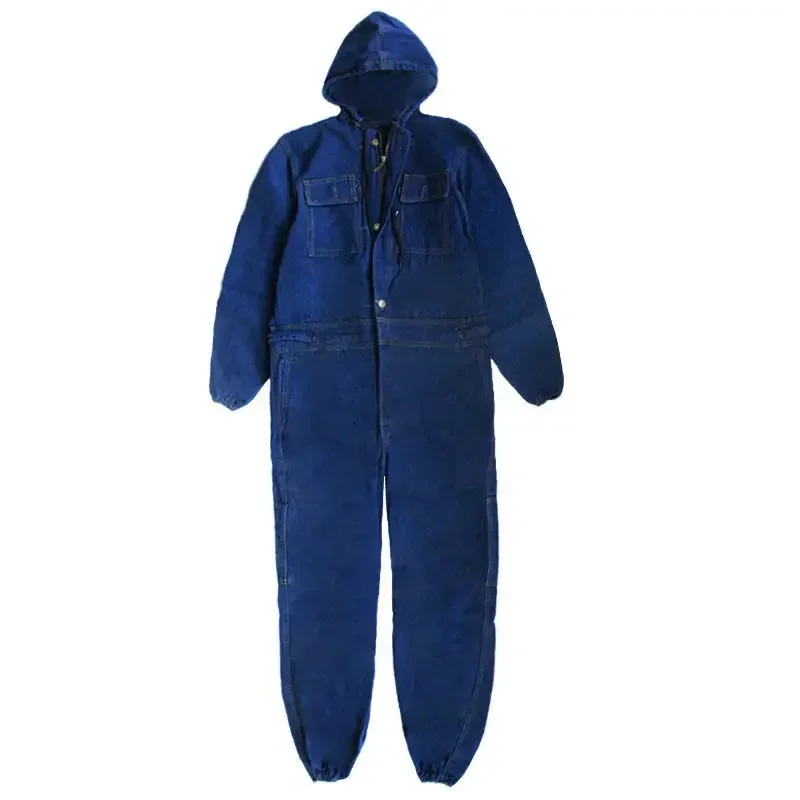 Breathable Suit Work Clothes for Men and Women Machine Repair, Dust-proof Labor Protection Clothing Denim Work Clothes