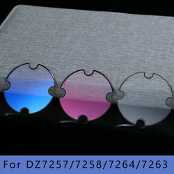 Watch lens 47x1.8mm crystal transparent red blue light with black edge watch mirror glass For Diesel DZ7257 DZ7258 DZ7264 DZ7263