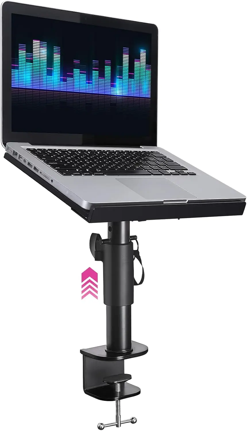 

Adjustable Laptop Desk Mount for Piano & DJ Workstations - 9x12.5 Arm Holds Up to 65 LBS, Ergonomic Design