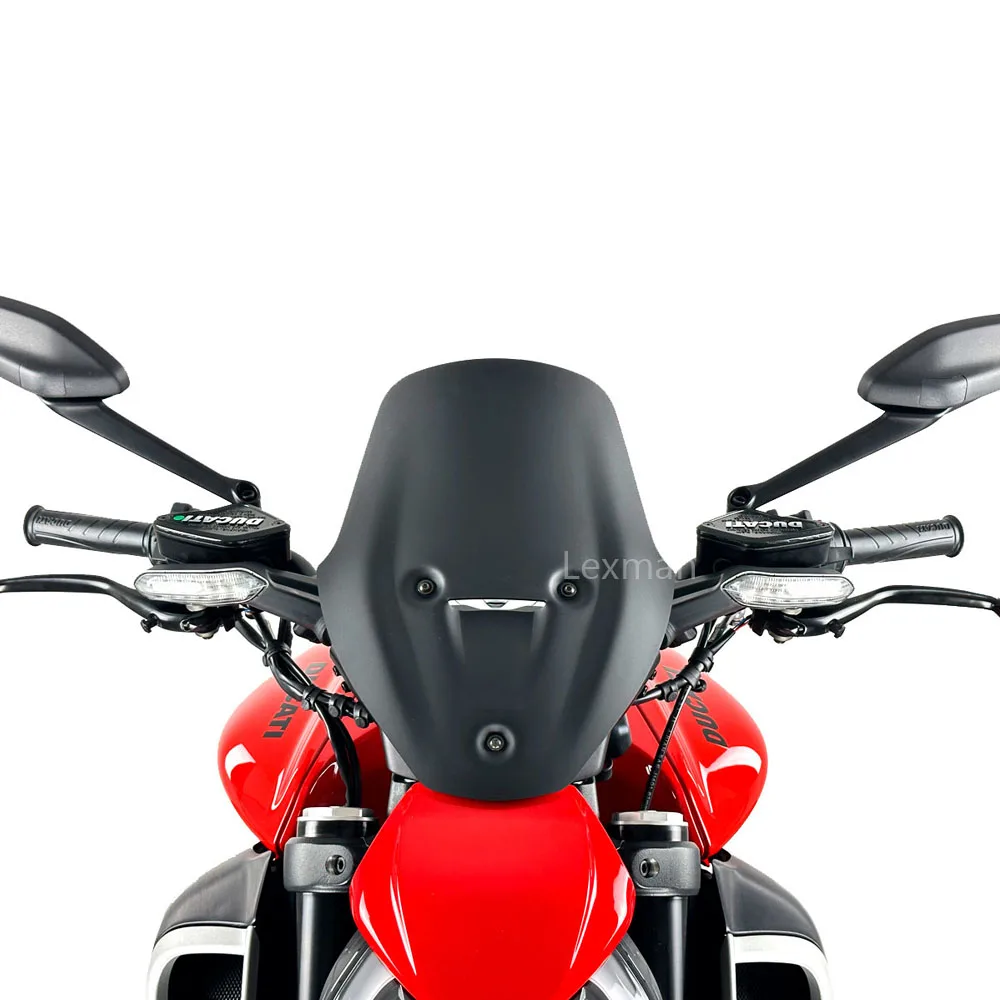 New Motorcycle Accessories 3mm Windscreen Windshields Sport Dark Smoked FOR DUCATI Diavel V4 2023 Wind Deflector