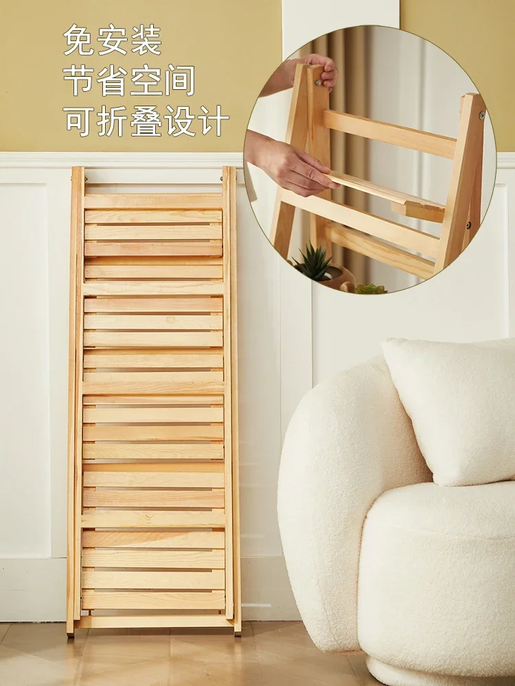 

Multi story flowerpot rack, solid wood, ground to ground green plant layout, installation free indoor balcony, living room