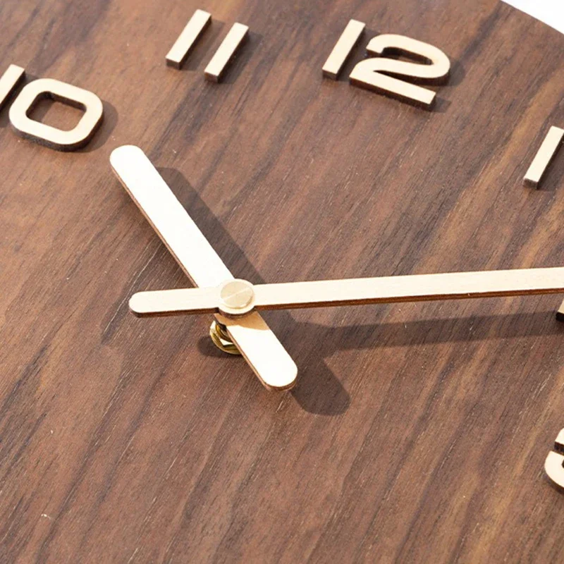 Simple Wall Clocks Nordic Luxury Retro Clocks Elegant Wooden Design Clock Household Entrance Hall Aesthetic Home And Decoration