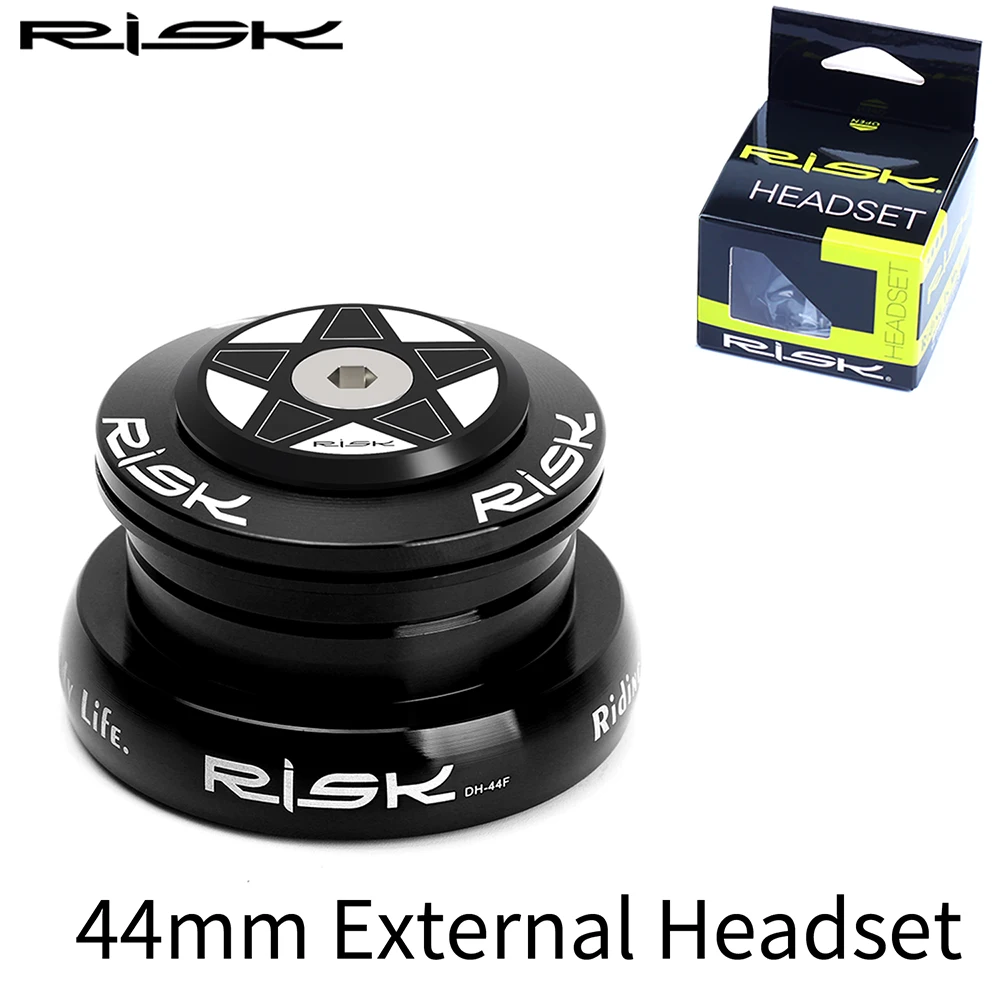 RISK Bicycle Bowl Set 44mm Straight Tapered Bowl Group Peilin Bearing 1.5 Spinal Canal Fork Pressed Into The Front Bowl Group
