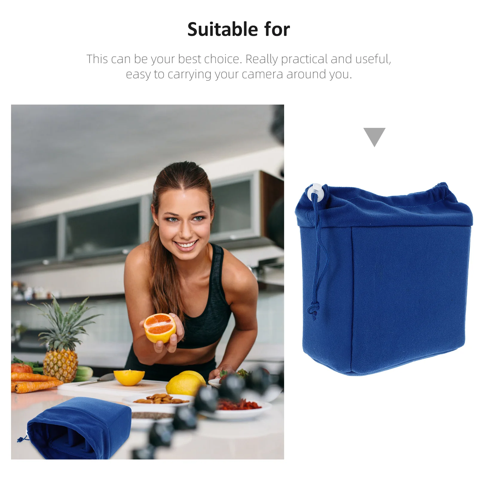 1Pcs Camera Storage Pouch Shockproof Compact Portable Protective Bag Lightweight Carrying Case Dslr Outdoor Travel Photography