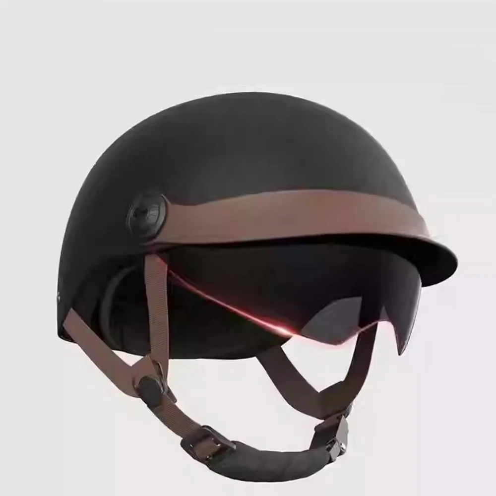 

Винтажный ультра легкий электрический велосипедный шлем, солнцезащитный крем, защита от падения, мотоциклетный полушлем, дышащий велосипедный шлем для верховой езды