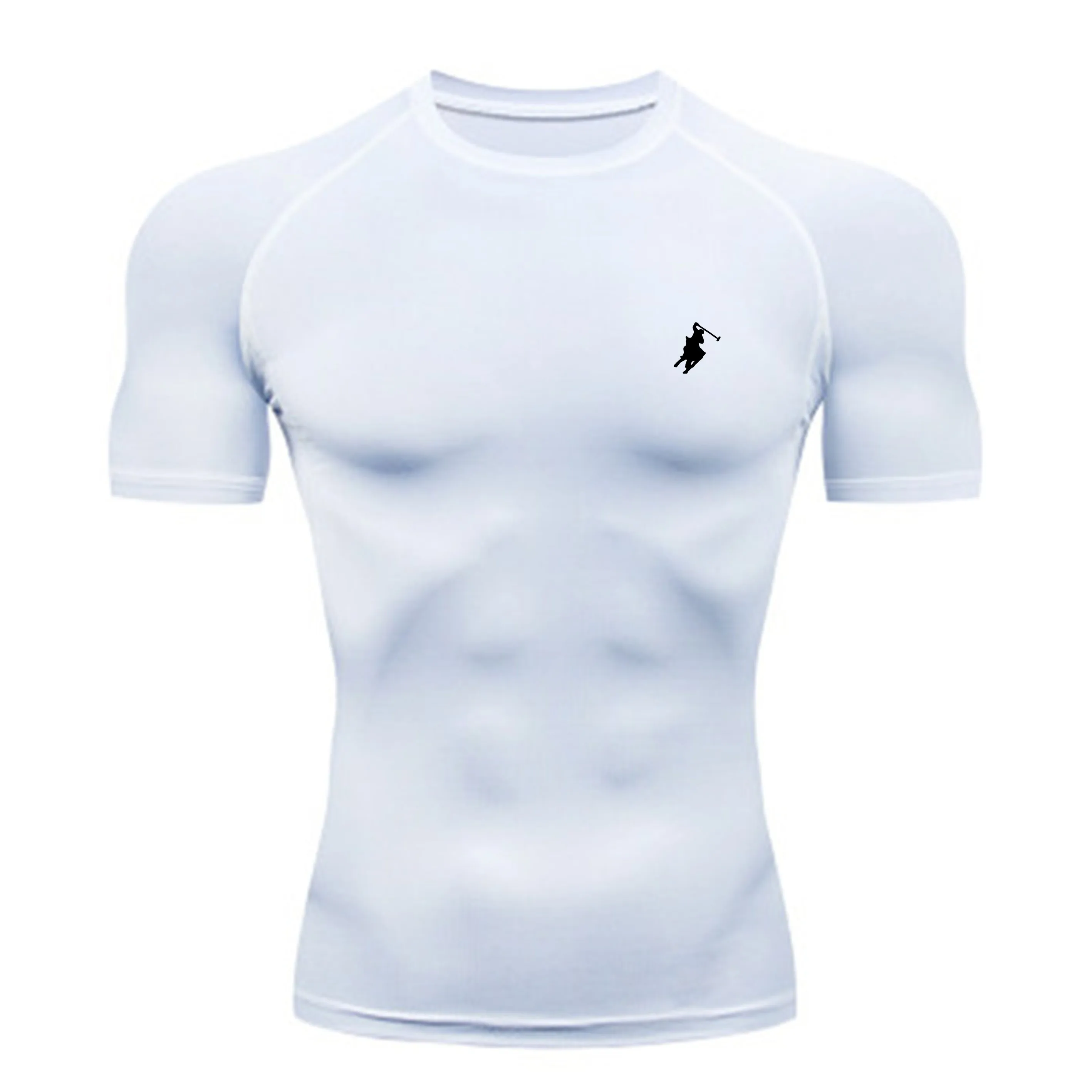 2025 Compression T Shirt Men Summer Sportswear Running T-shirt Elastic Quick Dry Sport Tops Tee Athletic Gym Workout Shirts Men