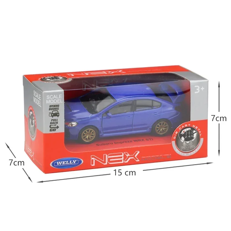 WELLY 1:36 Subaru lmpreza WRX STI Sports Car Simulation Alloy Car Model Crafts Decoration Collection Toy Tools Gift