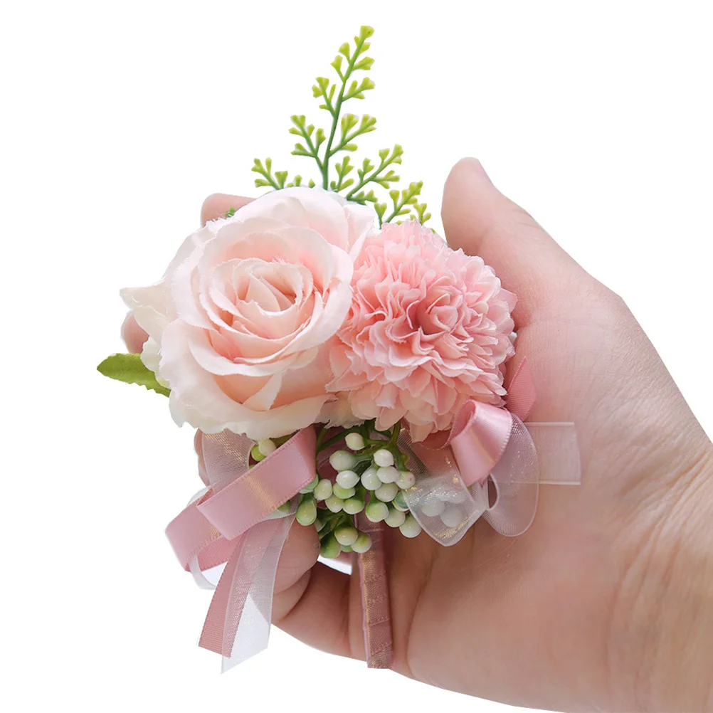 

1pc Simulated Flower Brooch Wedding Corsage Artificial Bridal Pin For Bride Groom Dress Decoration Floral Accessory Prom Party