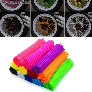 72 ชิ้นรถจักรยานยนต์ล้อ Spoked Protector Wraps Rims ผิว Trim สําหรับ CR YZ RM KX 85 มอเตอร์ 500 CRF YZF RMZ KXF