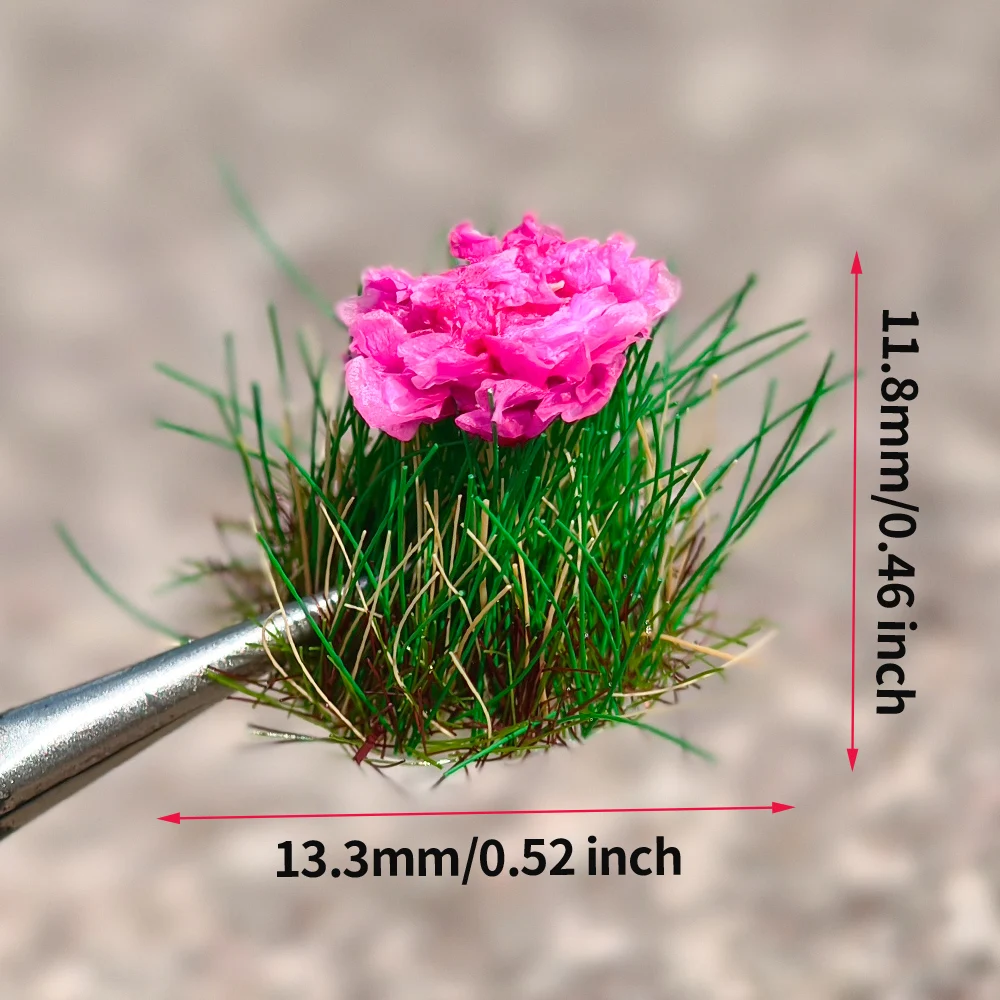 Sztuczny miniaturowy kwiatowy grządka do modeli kolejowych Ho N / krajobrazu w piaskownicy / tworzenia modeli DIY / dioramy / rękodzieła / dekoracji domu