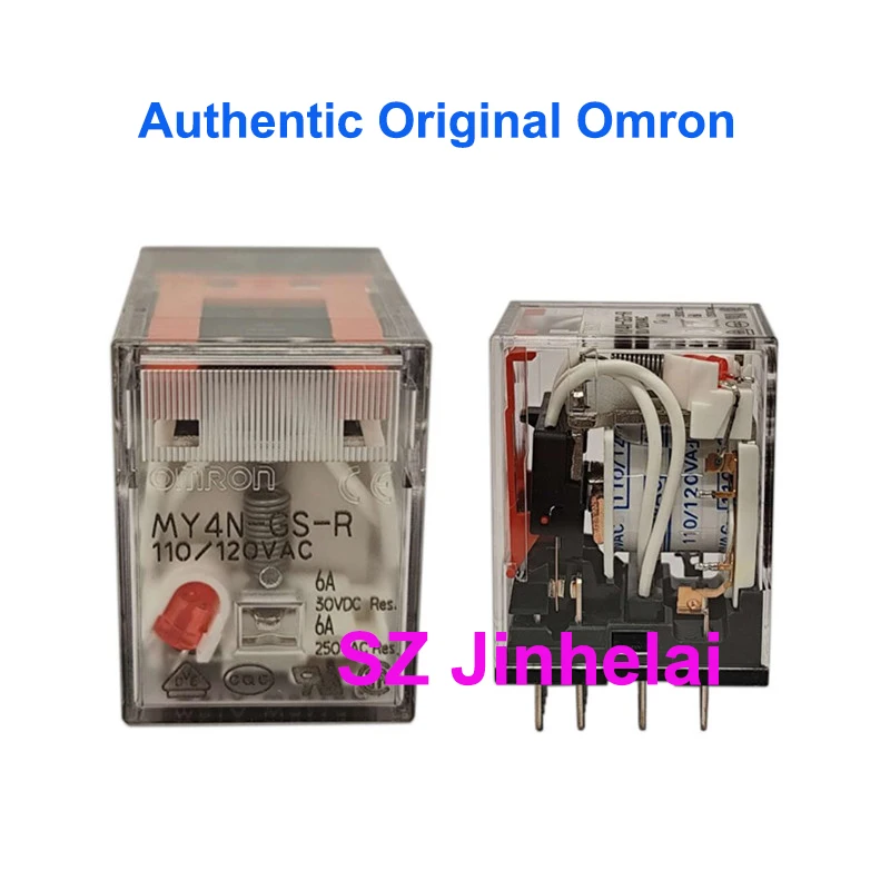

10pcs Authentic Original Omron 4NO 4NC 14pins Min Power Relays MY4N-GS -R 24VDC 240VAC 12VDC 12VAC 24VAC 110VAC 48VDC 110VDC