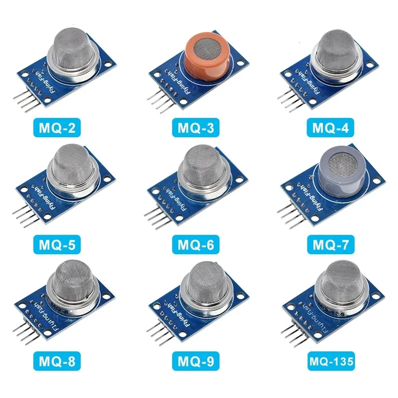 

MQ series kit MQ-2~MQ-135 9 gas sensor modules MQ-2/3/4/5/6/7/8/9