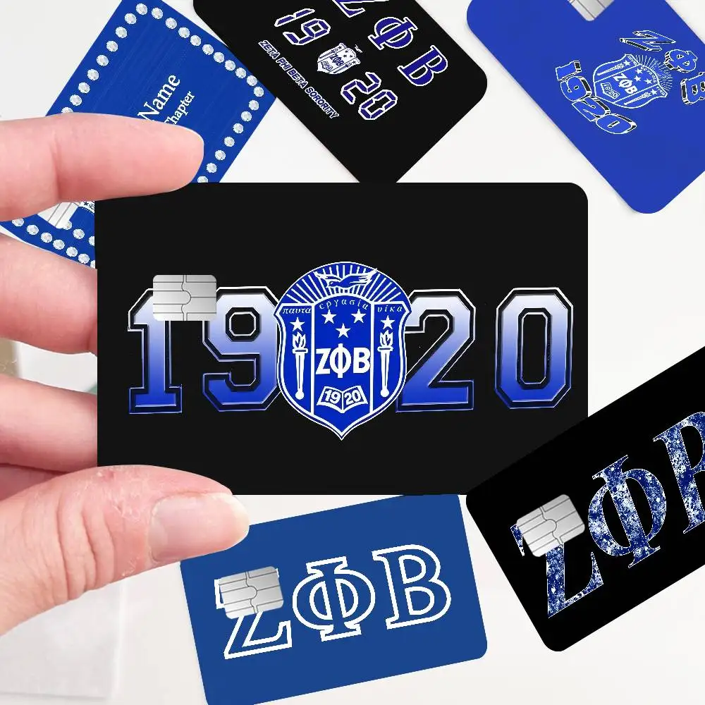 Z-Zeta Phi Beta Fashion Matte Gold Silver Black Matte Film Skin Sticker Tape for Bank Credit Debit Card