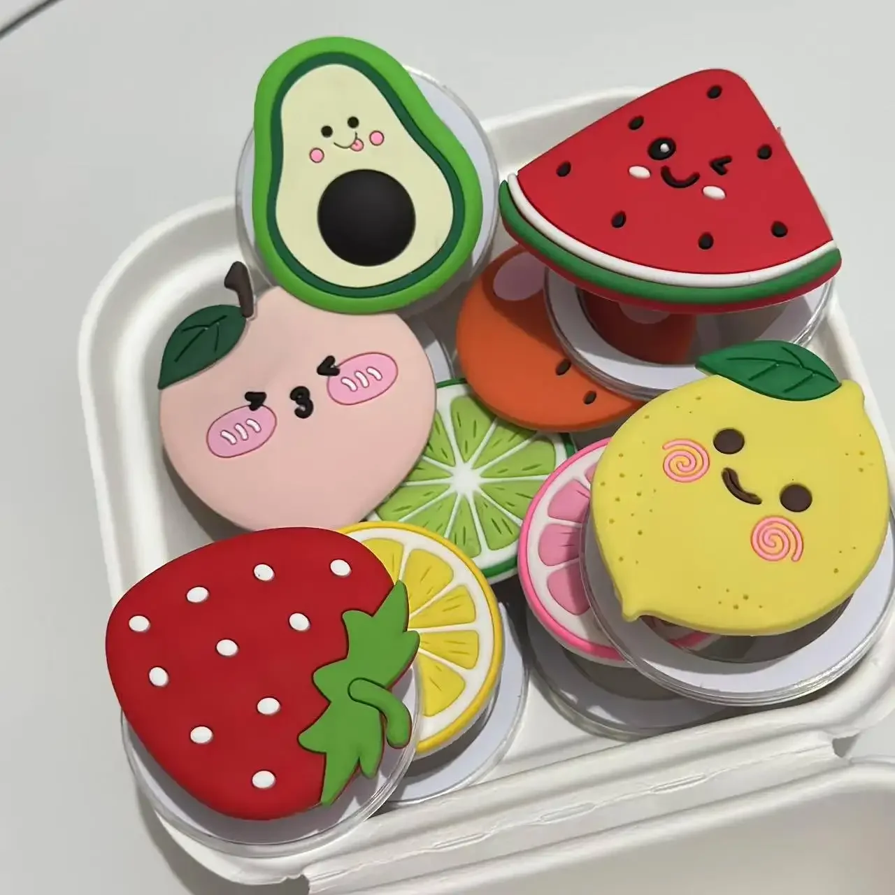 شفط مغناطيسي على شكل فاكهة لطيفة ومناسب لدعم قبضة حامل الهاتف 17 16 15