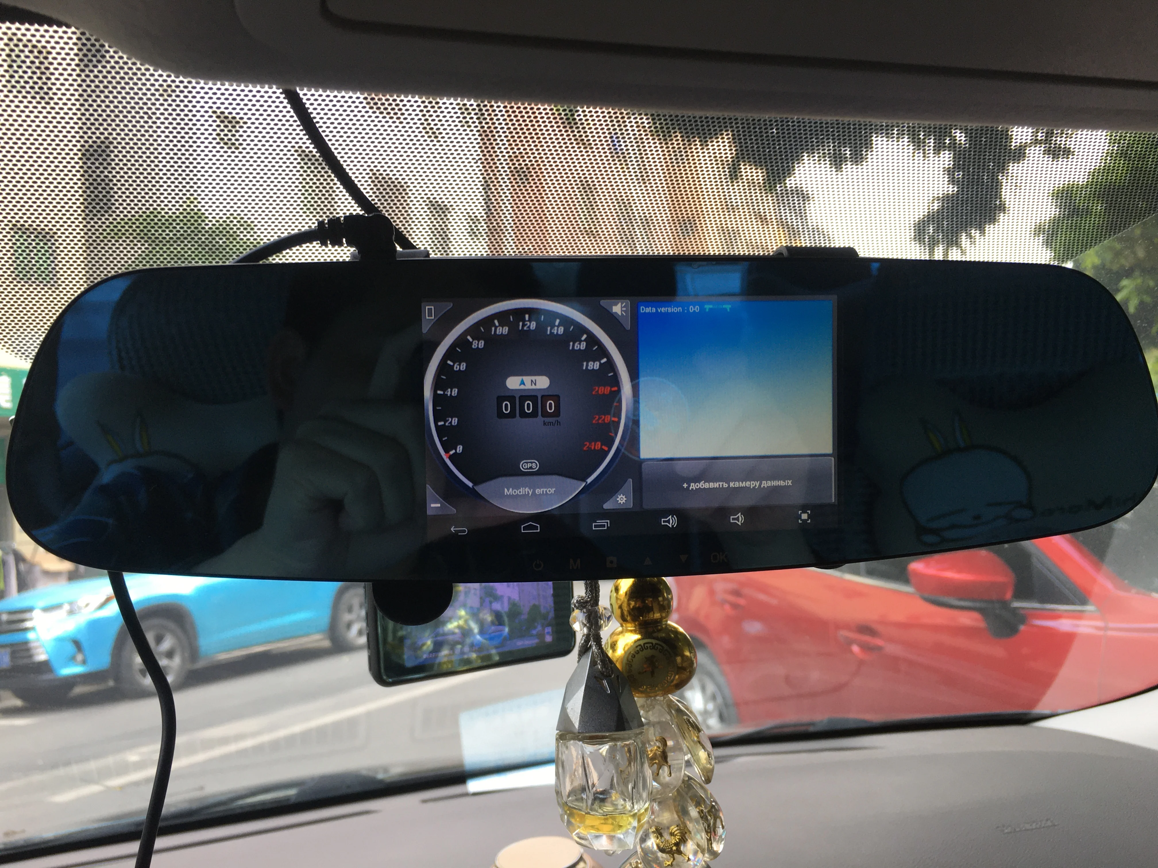 أفضل مرآة الرؤية الخلفية للسيارة نظام تحديد المواقع 5.0 "IPS داش كام مسجل مكافحة كاشف الليزر X K Ka Ku VGR Dul عدسة كاميرا DVR للسيارة مسجل فيديو