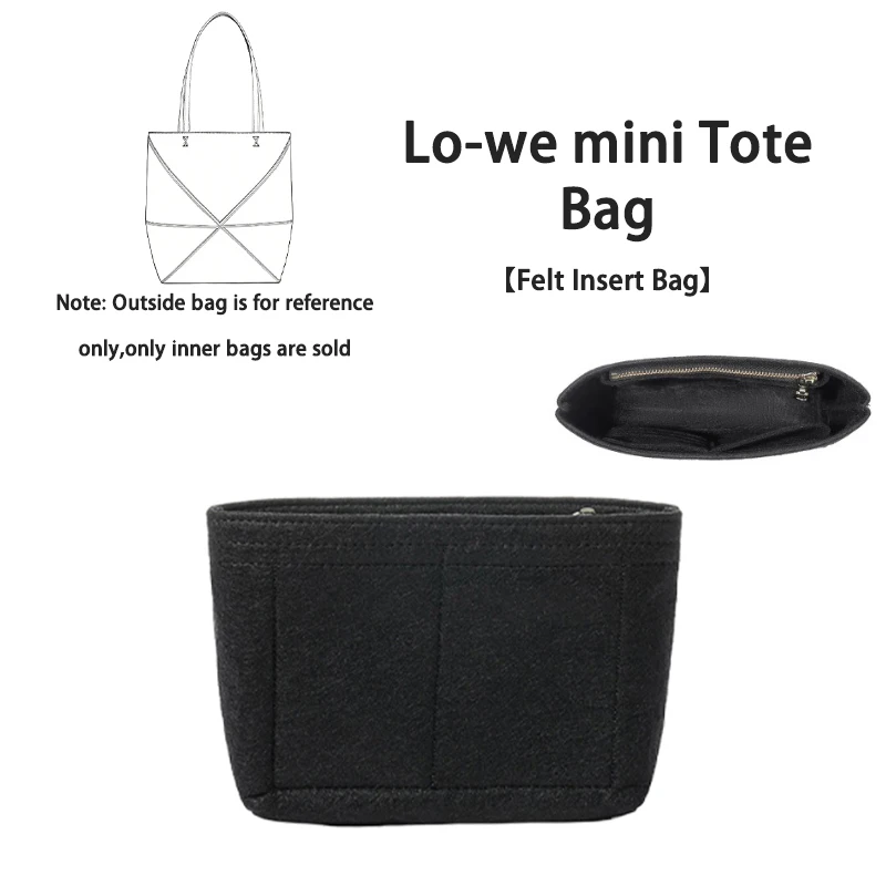 EverToner Multi-Pocket The Liner Bag Felt Purse Insert Handbag Liner Bag Organizer for Lo-we Puzzle Fold Storage Bag