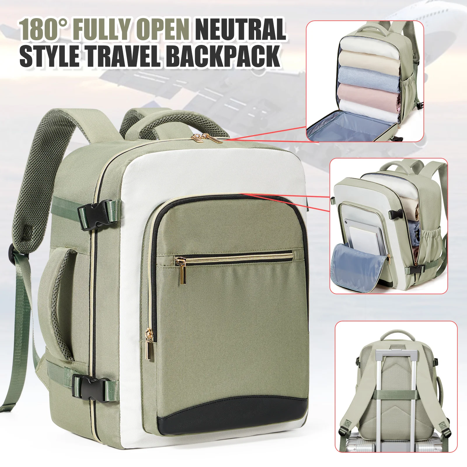 Ryanair حقيبة الظهر 40x30x20 حقيبة السفر Wizzair المقصورة حقيبة الرجال النساء 15.6 بوصة محمول على ظهره حقيبة ظهر عادية حقيبة ظهر للكلية #1