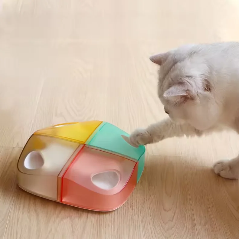 Cat interactive collection box toy Pet capture training toy USB charging, smart sensor toy Replaceable feathers