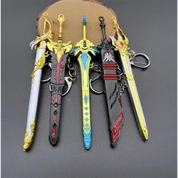 20 Styles Metal Scabbard of famous ancient Sword Keychain Unopened blade Pendant Keyring Charms llaveros official-website Gifts