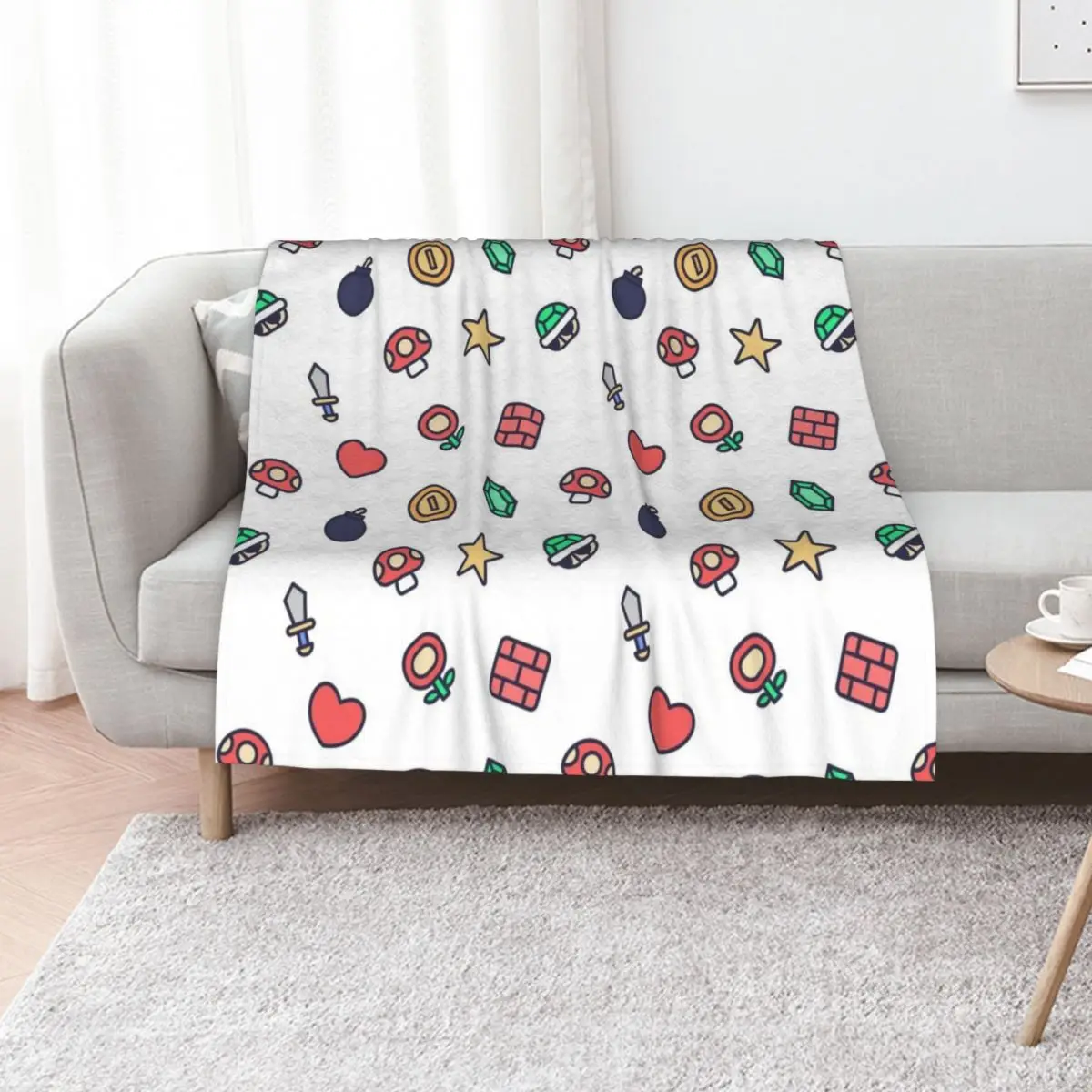 Level up Gaming mix Throw Blanket Fashion Sofas Soft Beds Sofa Decorative Sofa Weighted Hairy Blankets