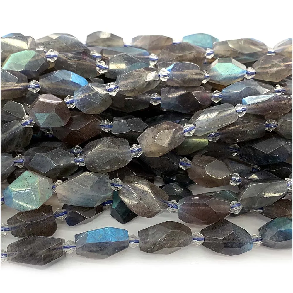 

Veemake Natural Light Flash Labradorite Raw Mineral Nugget Free Form Loose Beads For Jewelry Making Necklace Bracelet Pendant