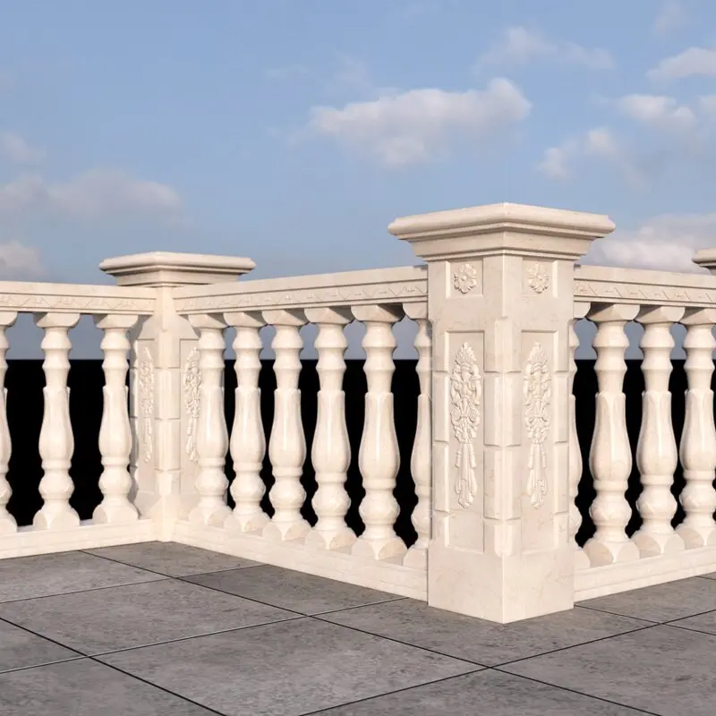 Roman column guardrail model balcony handrail vase column cement fence abrasive tool European-style villa cast-in-place railing