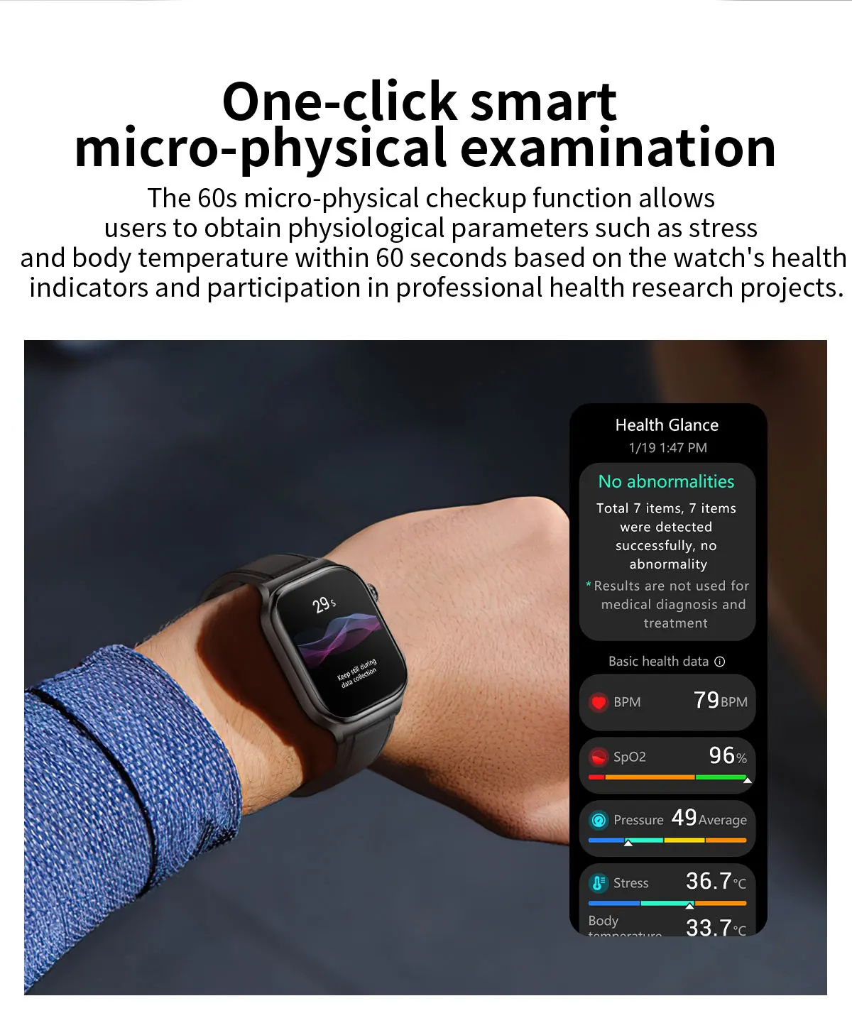 2026 Neue Krankenhausqualität Gesundheits-Smartwatch Körperfett EKG Blutsauerstoff Blutdruck Gesundheits-AMOLED-Bildschirm HD-Anruf Sport-Smartwatches für Herren – Detail 12