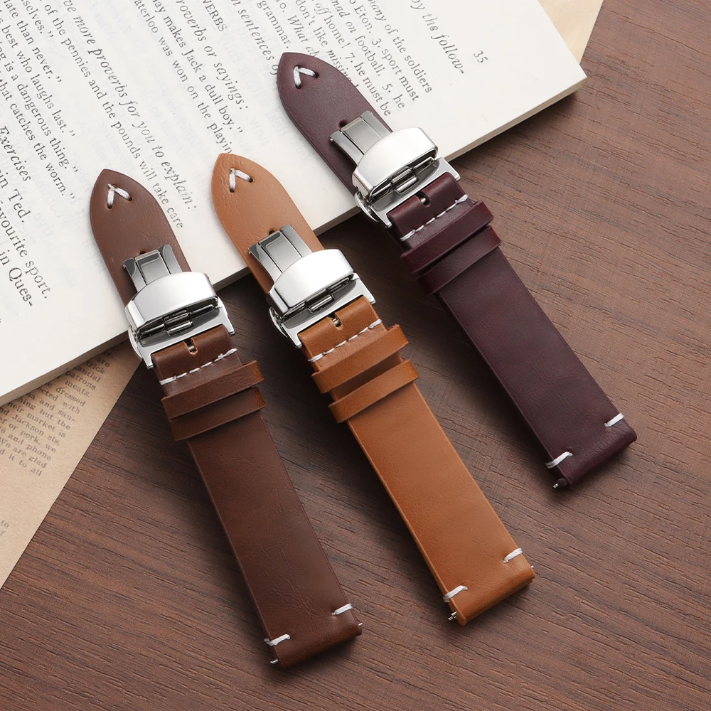 PU Leather Watch Strap 18mm 20 - Seiko Watches Smartwatch recension och pris