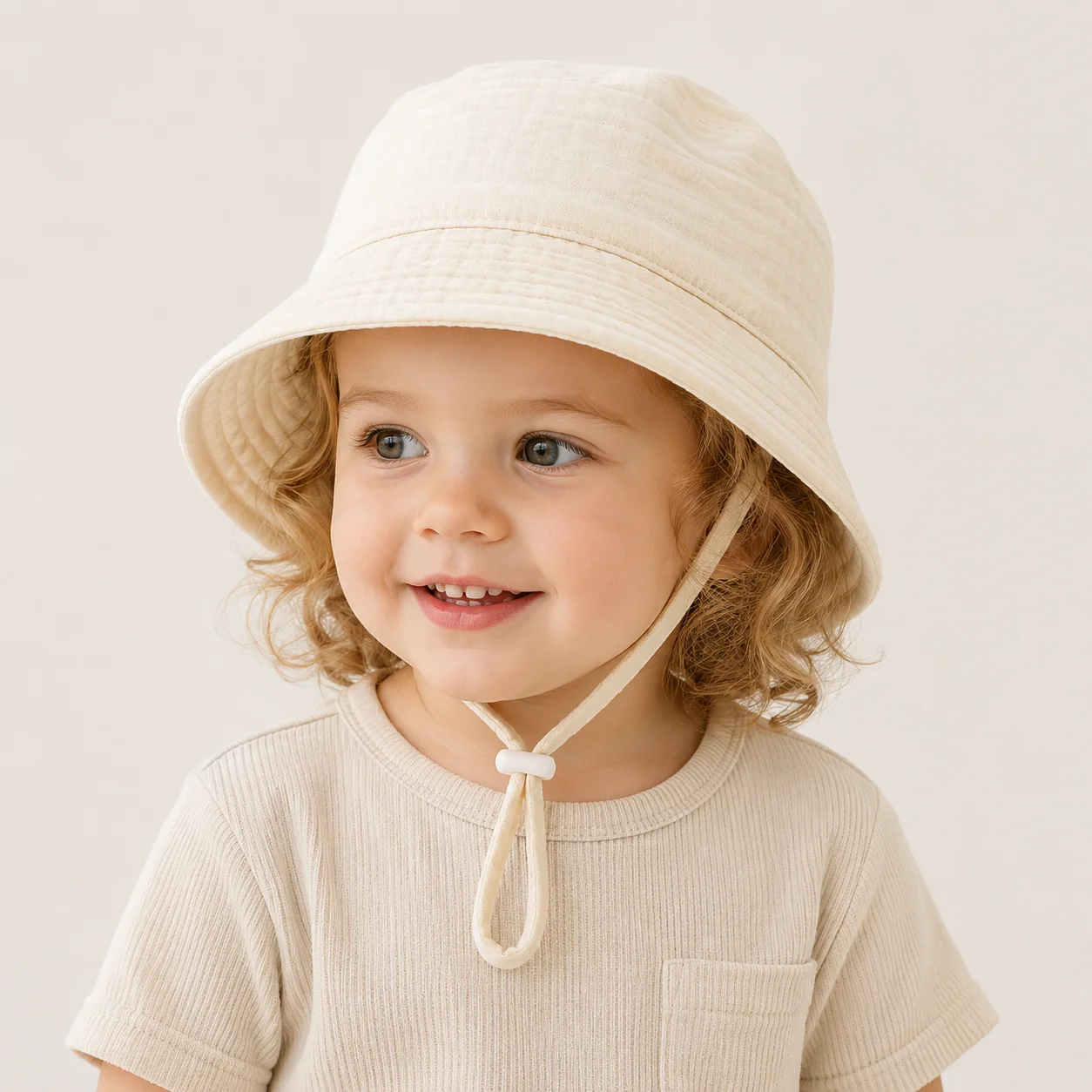 Muslin Baby Summer Hat Adjustable Kids Sun Hat 100% Cotton Children Panama Hats Infant Cap Toddler Bucket Hats 1-3Y view 6